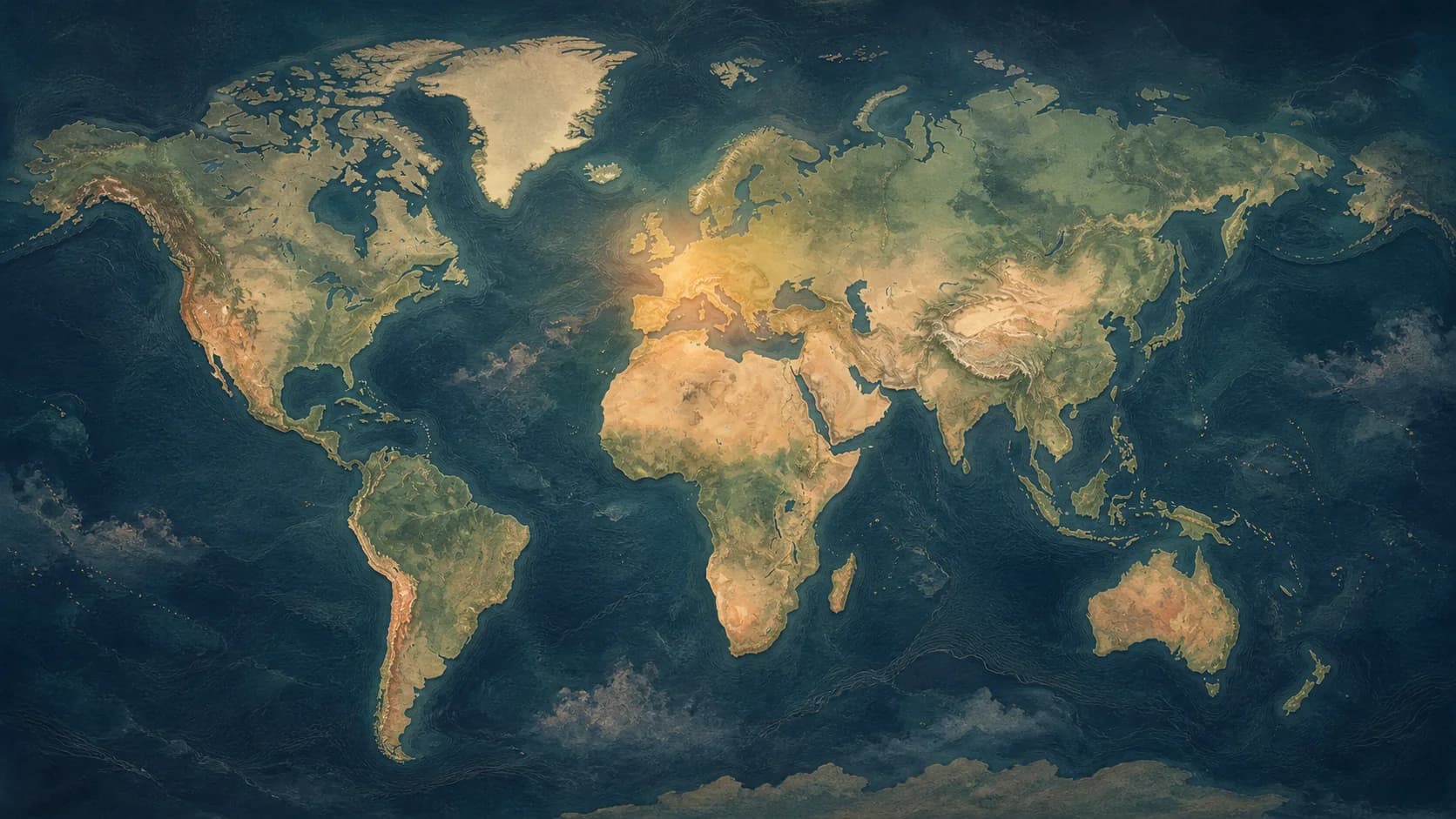 Carte illustrée du monde